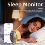 Smart Ring for Women & Men, Smart Rings Health Tracker with Heart Rate, Sleep Monitoring, Long Lasting Battery, IP68 Waterproof Fitness Ring for iOS & Android, No Subscription Fee (Gold, #8) - Image 5