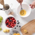 Nesting Mixing Bowls Set, 3 Piece Melamine Bowls Set, 2.5 quart, 3.5 quart, 4.5 quart, Non Slip Base with Easy Pour Spout, Kitchen Cooking and Baking Supplies, White - Image 5