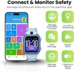 Kids Smartwatch, Ages 3-12 | GPS Tracker & Phone Watch with Two-Way Calling, Text Messaging, SOS Alert, Camera, School Mode, Safety Tracker – Model R Blue - Image 3