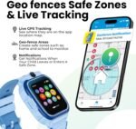 Kids Smartwatch, Ages 3-12 | GPS Tracker & Phone Watch with Two-Way Calling, Text Messaging, SOS Alert, Camera, School Mode, Safety Tracker – Model R Blue - Image 5
