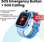 Kids Smartwatch, Ages 3-12 | GPS Tracker & Phone Watch with Two-Way Calling, Text Messaging, SOS Alert, Camera, School Mode, Safety Tracker – Model R Blue - Image 6