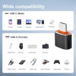 6 Pack USB C to USB Adapter, USB C Male to USB 3.0 Female OTG Adapter for iPhone 17/16/15, Mac, iPad, Samsung Galaxy S24 S25, Notebook, and More Type C Devices, Black - Image 4