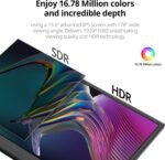 Portable Monitor 15.6 Inch 1080P USB-C HDMI Ultra-Slim Travel Monitor with Kickstand, for Laptop, PC, Mac Phone, PS, Xbox, Swich IPS Ultra-Thin Zero Frame Gaming - Image 3