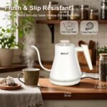 Electric Kettle, Gooseneck Electric Water Kettle for Pour Over Coffee & Tea, 0.8L Quick Heating Small Hot Water Kettle Electric, Stainless Steel, Auto-Off & Boil Dry Protection, Matte White - Image 6