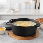 Amazon Basics Pre-Seasoned Cast Iron Dutch Oven Pot with Lid and Dual Handles, Oven Safe, Heavy-Duty, 7-Quart, Round, Black - Image 5