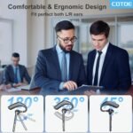 Bluetooth Headset V5.3, Wireless Earpiece with 500mAh Charging Case Hand-Free Headphones Noise Canceling Mic for Office/Driving/Business,Black - Image 3
