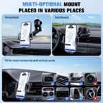 3 in 1 Car Phone Holder, Dashboard & Windshield & Vent Universal Car Mount Phone Holder for Your Car, Cell Phone Holder Truck for iPhone 17 16 15 Pro Max 25 Samsung, Matte Black - Image 3