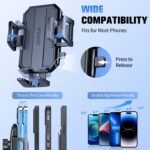 3 in 1 Car Phone Holder, Dashboard & Windshield & Vent Universal Car Mount Phone Holder for Your Car, Cell Phone Holder Truck for iPhone 17 16 15 Pro Max 25 Samsung, Matte Black - Image 5