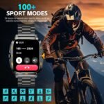 Military Smart Watches for Men (Make/Answer Call) 1.96" Screen Outdoor Activity Tracker with 100+ Sport Modes Health Monitor 3ATM Waterproof Smartwatch - Image 5