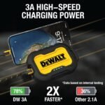 DEWALT Heavy Duty Portable Charger, Power Bank, Travel Worksite 10,000 mAh Battery Pack with USB-C Port for iPhone 17/16 Plus Pro Max, iPhone 15/14/13, Samsung Galaxy - Image 4