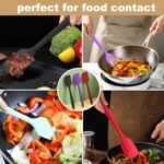 Silicone Spatula Set 6 Pack 8.5 inch Small Rubber Spatula Heat Resistant Mini Silicone Spatula Non-Stick Flexible for Baking Cooking Mixing and Kitchen Use - Image 4