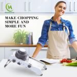 Adjustable Mandoline Slicer for Kitchen, Stainless Steel Mandolins Vegetable Chopper - Food Chopper, Vegetable Slicer, Mandolin with Waffle Maker | French Fry Cutter - Image 3