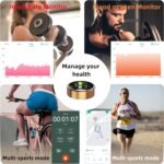 Smart Ring for Women Men, Health Fitness Tracker Ring, IP68 Waterproof Rings, Sleep Ring with Charging Case and Ring Protector, Remote Photography, Family Care, No App Fees(Silver, 7#) - Image 3