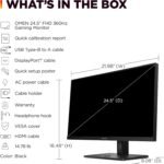 HP OMEN 24.5 inch FHD 360Hz Gaming Monitor, FHD Display (1920 x 1080), IPS Panel Technology, VESA DisplayHDR 400, 1ms GtG (with Overdrive), NVIDIA G-SYNC Compatible, Black, OMEN 25 (2025) - Image 9