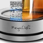 MegaChef 1.8Lt. Glass Body and Stainless Steel Electric Tea Kettle with Tea Infuser - Image 5