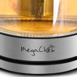 MegaChef 1.8Lt. Glass Body and Stainless Steel Electric Tea Kettle with Tea Infuser - Image 6