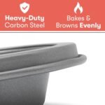 Cooking Light Mini Muffin Pan Carbon Steel Quick Release Coating, Non-Stick Bakeware, Heavy Duty Performance, 24-Cup, Gray - Image 5