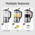 Drip Electric Coffee Maker, Electric Kettle, Watering Extracts, 600 Watts, 1.2L, BPA-free, Tea Free Kettle Coffee Press, Glass and Stainless Steel, Coffee Maker, Tea Kettle - Image 4