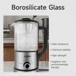 Drip Electric Coffee Maker, Electric Kettle, Watering Extracts, 600 Watts, 1.2L, BPA-free, Tea Free Kettle Coffee Press, Glass and Stainless Steel, Coffee Maker, Tea Kettle - Image 5