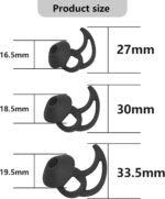 Earbud Replacement Tips Silicone Earbud Tips Ear Tips Compatible with Bose Quietcomfort and Sport Headphone Earbud Rubber Tips Earbud Covers 3 Pairs S M L Black - Image 3