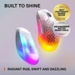 SteelSeries Aerox 3 Wireless - Holey RGB Gaming Mouse - 18K DPI TrueMove Air Optical Sensor - Ultra-Lightweight Water Resistant Design - Ghost - Image 3
