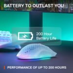 SteelSeries Aerox 3 Wireless - Holey RGB Gaming Mouse - 18K DPI TrueMove Air Optical Sensor - Ultra-Lightweight Water Resistant Design - Ghost - Image 6