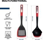 Spatula and Ladle Set, Multi-Functional Silicone Edge Cooking Utensil Set with Heat Resistant, Dishwasher Safe & Non-Scratch Design for Non-Stick Cookware - Image 7