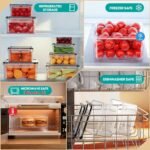 40 PCS Food Storage Containers with Lids Airtight (20 Containers & 20 Lids) - Plastic Food Containers for Kitchen Storage Reusable BPA-Free Leakproof Meal Prep Container with Labels & Pen - Image 4