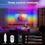 Smart ICRGB LED Lights Bars, Borllyem TV Backlight with Double Light Beads, App Control, RF Remote, Music Syncing and 47Modes for Gaming, Room Decoration - Image 3