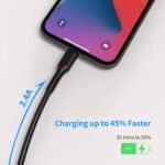 6 inch iPhone Charge Cable Short, 0.5ft 5Pack USB to Lightning Cord for Fast Charging Stations Compatible with Apple iPhone 12 11 Pro Max Xs 8 7 6 5 Plus, iPad Air/Mini - Image 4