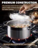 Cooks Standard Kitchen Cookware Sets Stainless Steel, Professional Pots and Pans Include Saucepan, Sauté Pan, Stockpot with Lids, 8-Piece, Silver - Image 4