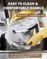 Cooks Standard Kitchen Cookware Sets Stainless Steel, Professional Pots and Pans Include Saucepan, Sauté Pan, Stockpot with Lids, 8-Piece, Silver - Image 5