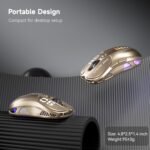 Uciefy Wireless Bluetooth Mouse, Dual Mode (BT5.1&2.4GHz) Rechargeable LED Wireless Mouse, Ergonomic Computer Mice for Laptop/PC/Mac-Bronze - Image 5