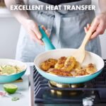 GreenPan Rio Healthy Ceramic Nonstick 8" and 10" Frying Pan Skillet Set, PFAS-Free, Dishwasher Safe, Turquoise - Image 6