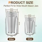 2 PCS Cold Brew Coffee Filter, 304 Stainless Steel Food Grade, Coffee Maker, Tea Maker,Water Filter, Ultra Fine Mesh, Wide Mouth Mason Jar 32oz - Image 4