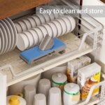 Gray Light Blue Mandoline Slicer - Potato & Vegetable Food Slicer and Chopper - Easy to Clean Kitchen Chopping Artifact - Image 5