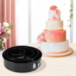 Springform Pan Set of 4, 4/7/9/10inch Cake Pans with Leakproof Silicone Protector, Non-Stick Leak-Proof with Removable Bottom, Cheesecake Pan for Baking, Black - Image 5