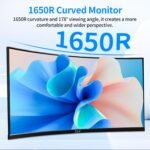 ZZA 27 inch 100Hz Curved Monitor with 1K 1920x1080 Computer Screen 27 inch FHD with HDMI,VGA and Wall Mountable|1080P Eye Care PC Office Display for Working and Gaming - Image 6