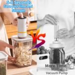 Electric Mason Jar Vacuum Sealer Kit ,Handheld Food Vacuum Sealer and Accessory Hose Set for Food Storage with Regular & Wide Mouth Mason Jars ,Kitchen Tools - Image 3
