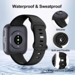 3 Pack Silicone Sport Watch Bands Compatible with GloryFit T80/T70/T60/T50 Smartwatch,22mm Soft Waterproof Quick Release Replacement Strap for GloryFit P99/P98 accessory Women Men - Image 3