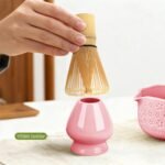 Matcha Whisk Set, 7 Pcs Matcha Making Kit with Matcha Bowl, Matcha Whisk and Holder, Bamboo Scoop, Scoop Rest, Sifter and Tea Towel，Gifts for Christmas Birthday - Image 6