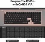 Keychron Q5 Pro Wireless QMK/VIA Mechanical Keyboard, 96% Layout Programmable Knob Full Aluminum Double-Gasket Design, Hot-swappable K Pro Banana Switch for Mac Windows Linux - Black - Image 3