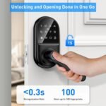Smart keypad Door Lock with Handle，Fingerprint Keyless Entry Digital Lock with Built-in doorbell for Front Door,Bedroom,biometric Door knob, APP Control - Image 5