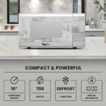 Total Chef 0.7 Cu Ft Microwave Oven - Countertop Small Kitchen Appliance, Stainless Steel Microwave with Digital Touch, Pre-Set Functions, 10” Turntable, 700 Watt - Image 4