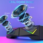 Computer Speakers for Desktop, Bluetooth & USB Input, USB Powered Gaming Stereo Speakers for PC Laptop Monitor, 6 Colorful RGB Modes, Detachable 2-in-1 Design (Package Only 2 Speaker) - Image 3