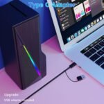 Computer Speakers for Desktop, Bluetooth & USB Input, USB Powered Gaming Stereo Speakers for PC Laptop Monitor, 6 Colorful RGB Modes, Detachable 2-in-1 Design (Package Only 2 Speaker) - Image 5