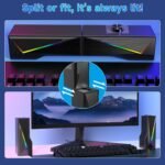 Computer Speakers for Desktop, Bluetooth & USB Input, USB Powered Gaming Stereo Speakers for PC Laptop Monitor, 6 Colorful RGB Modes, Detachable 2-in-1 Design (Package Only 2 Speaker) - Image 6