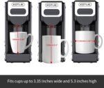 KOTLIE 4-in-1 Espresso Capsule Coffee Machine, Single Serve Coffee Maker for K*cup/Nes/DG/Ground Coffee, 19Bar, 1L,ST-550(silver) - Image 3