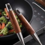 Wok Spatula & Ladle Tool Set, AOOSY 304 Stainless Steel Cooking Utensils, Wooden Handle Wok Utensils Soup Ladle, 15 Inches, Set of 2 - Image 4