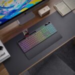 Wireless Keyboard with 7 Colors & 4 Modes RGB Backlit, Ergonomic Keyboard with Wrist Rest, Phone Tablet Holder, 2.4G Light Up Computer Keyboard with Numeric Keypad for Mac, Windows - Image 7